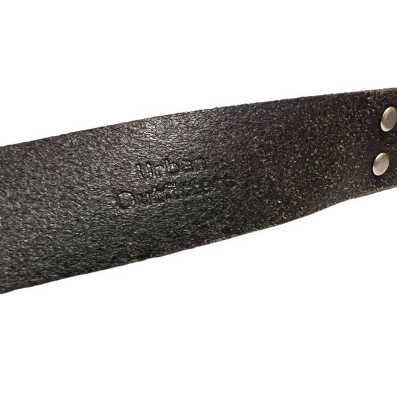 Urban Outfitters Leather Belt Black with Silver Hardware Unisex Small/Medium - Picture 9 of 13